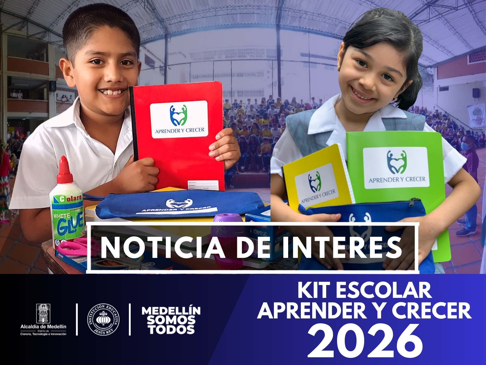 Asista el 4 de febrero de 1 a 3 pm para recibir utiles y 3 libros. Es obligatorio llevar cedula original y formato de autorizacion firmado. Unico dia disponible. Info con su director de grupo.